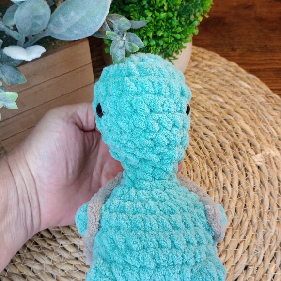 Turk the Turtle "Cheeky" Handmade Crochet Plushie by Me - Picture 1 of 3